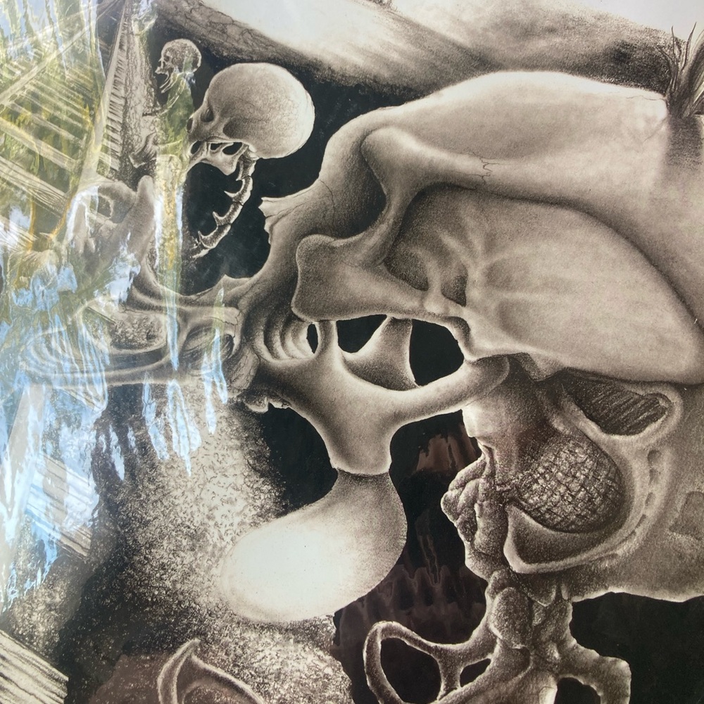 Skull Art Print/Poster with Railroad Design - Picture 3 of 6